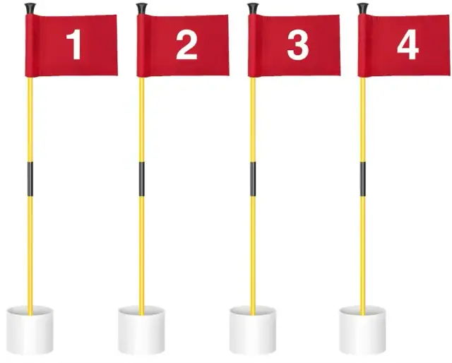KINGTOP 3 ft Golf Flagstick and Hole Cup Sets with Mini Flags product image